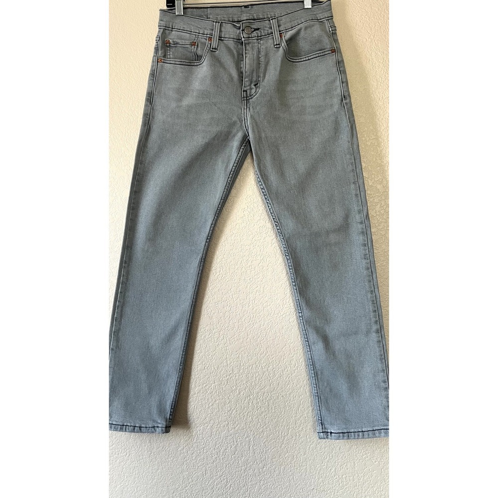 Levis 502 Jeans Mens 30x30** Gray Regular Taper‎ Stretch Denim WaterLess Pants